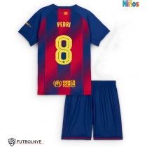 Camiseta Barcelona Pedri Gonzalez #8 Primera Equipación para niños 2025-26 manga corta (+ pantalones cortos)